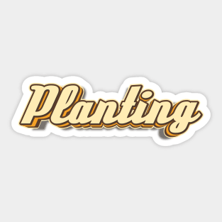 Planting typography Sticker